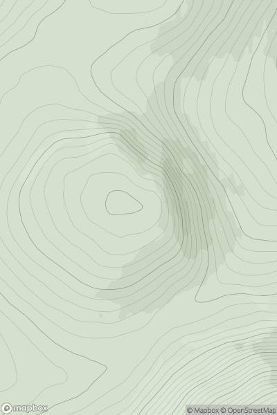 Thumbnail image for Meall Tarsuinn [Loch Arkaig to Glen Moriston] showing contour plot for surrounding peak
